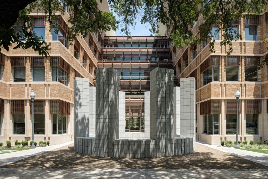 A circular symmetrical concrete structure