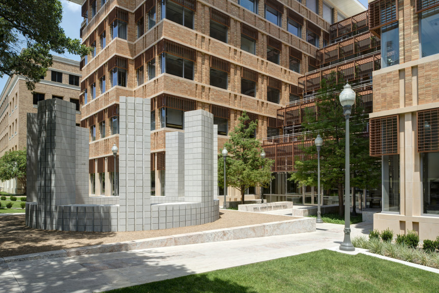 A circular symmetrical concrete structure