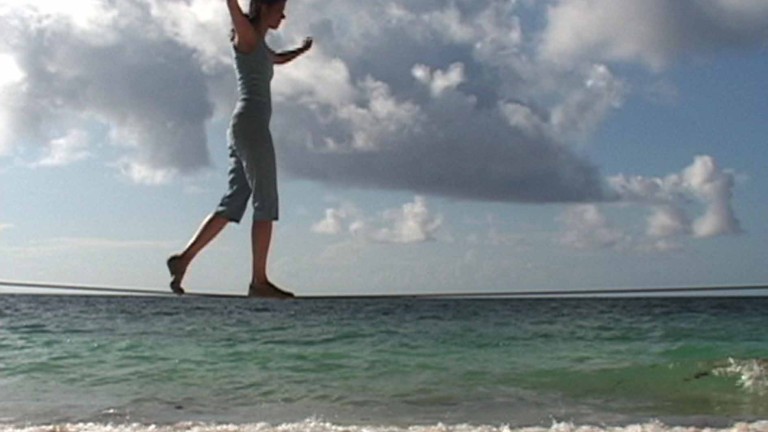 A still from Janine Antoni's "Touch"